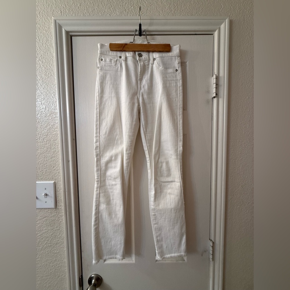 Seven for All Mankind White Women's Stretch Jeans Size 24